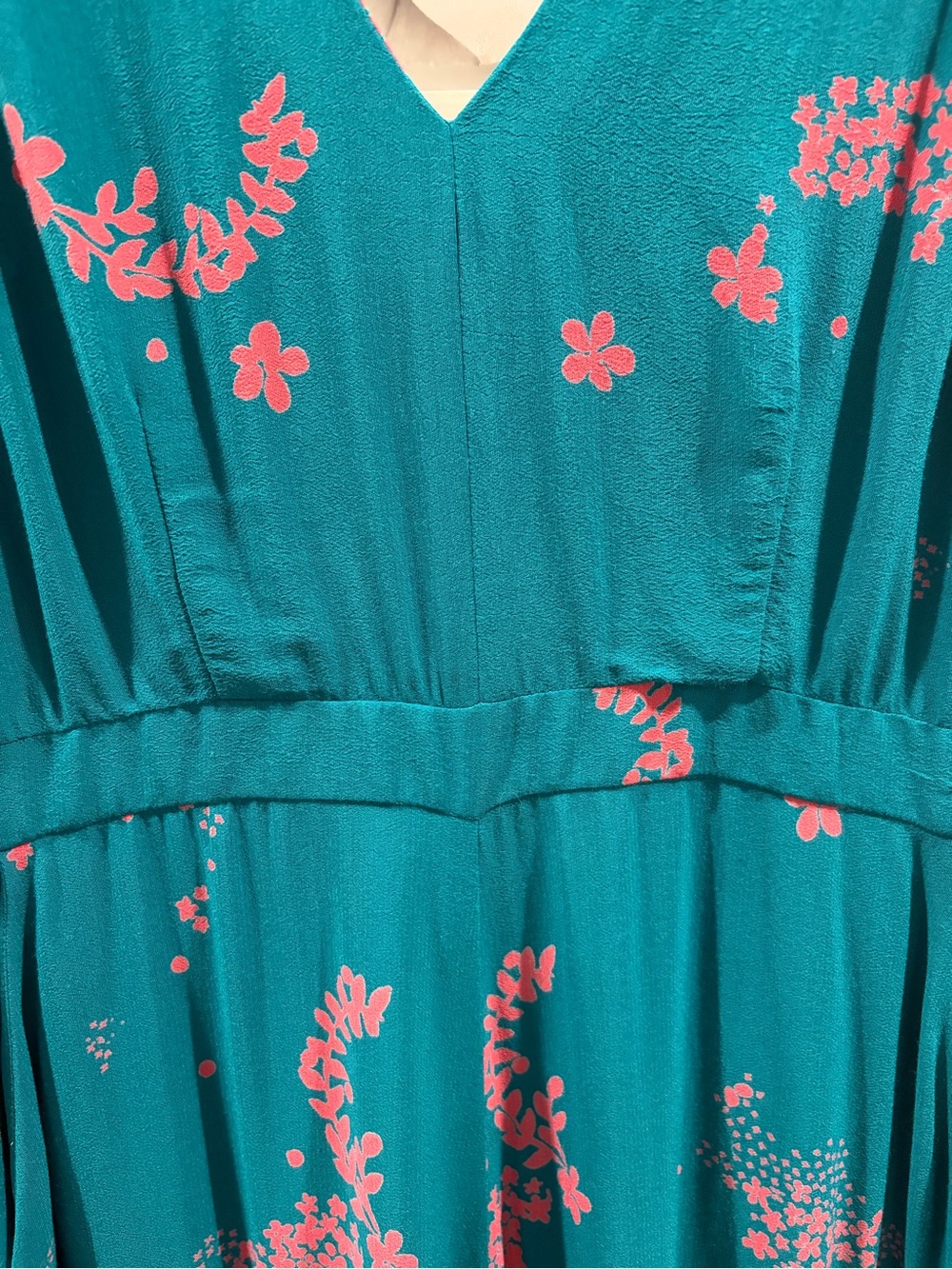 Anthropologie Maeve Teal Andalusia Floral Jumpsuit Size 4 - Picture 9 of 15